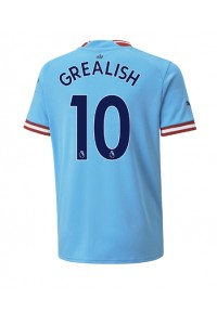 Manchester City Jack Grealish #10 Voetbaltruitje Thuis tenue 2022-23 Korte Mouw